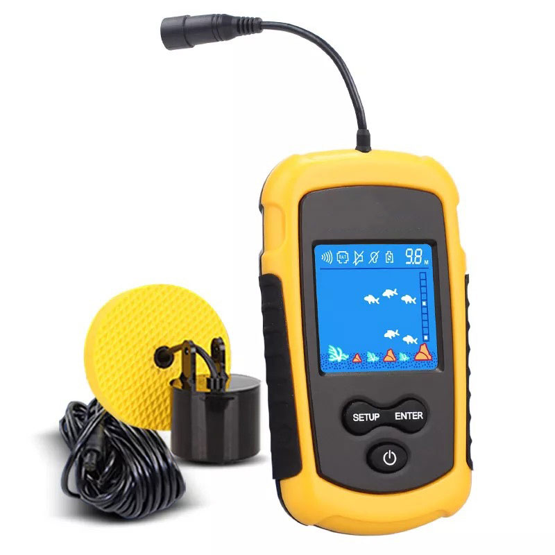 100 メートル有線カラースクリーンポータブルソナー魚群探知 - Fish Finder Cable のレビューと価格