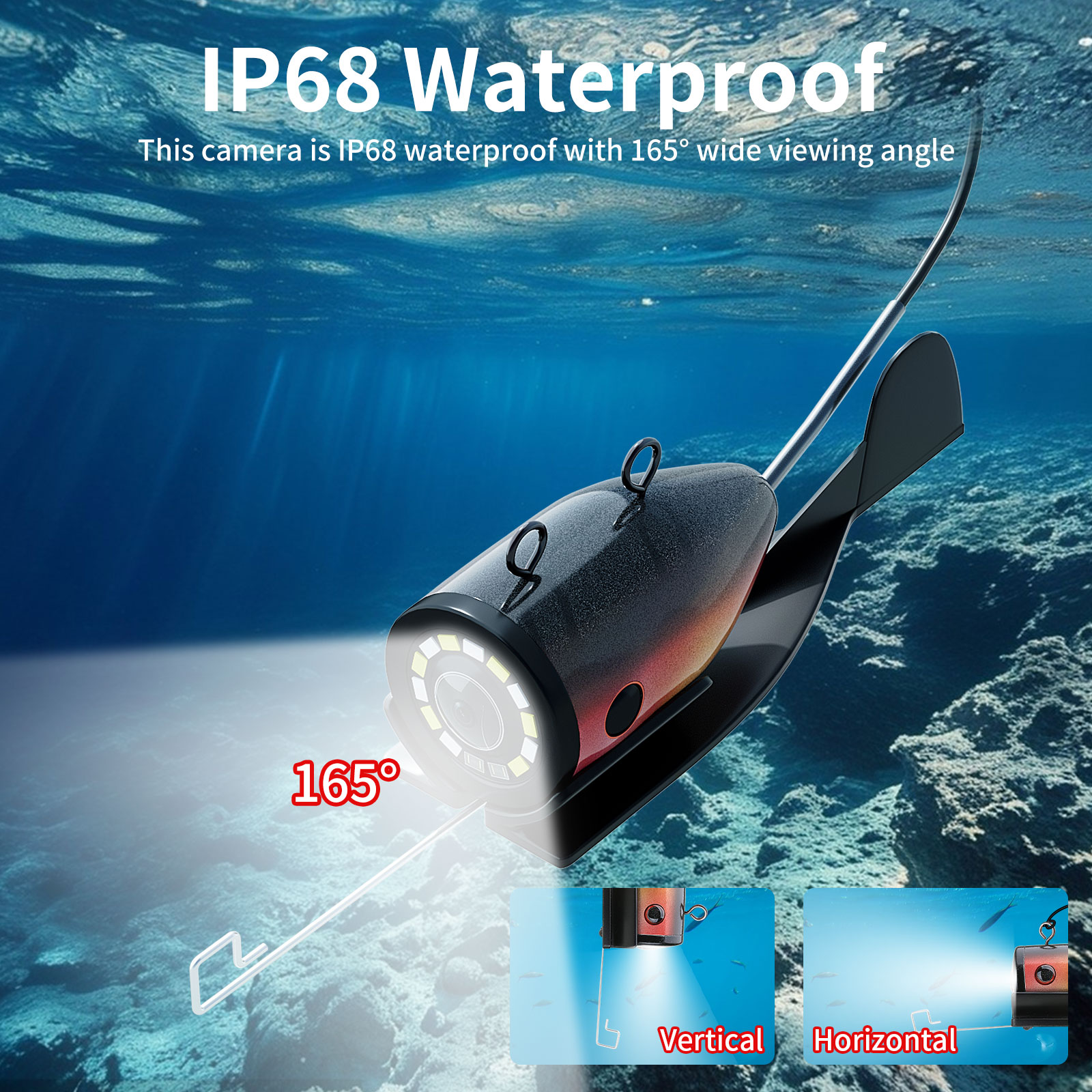 水中釣りカメラ - 15/30/50M ケーブル魚群探知機、 - Fish Finder Cable のレビューと価格