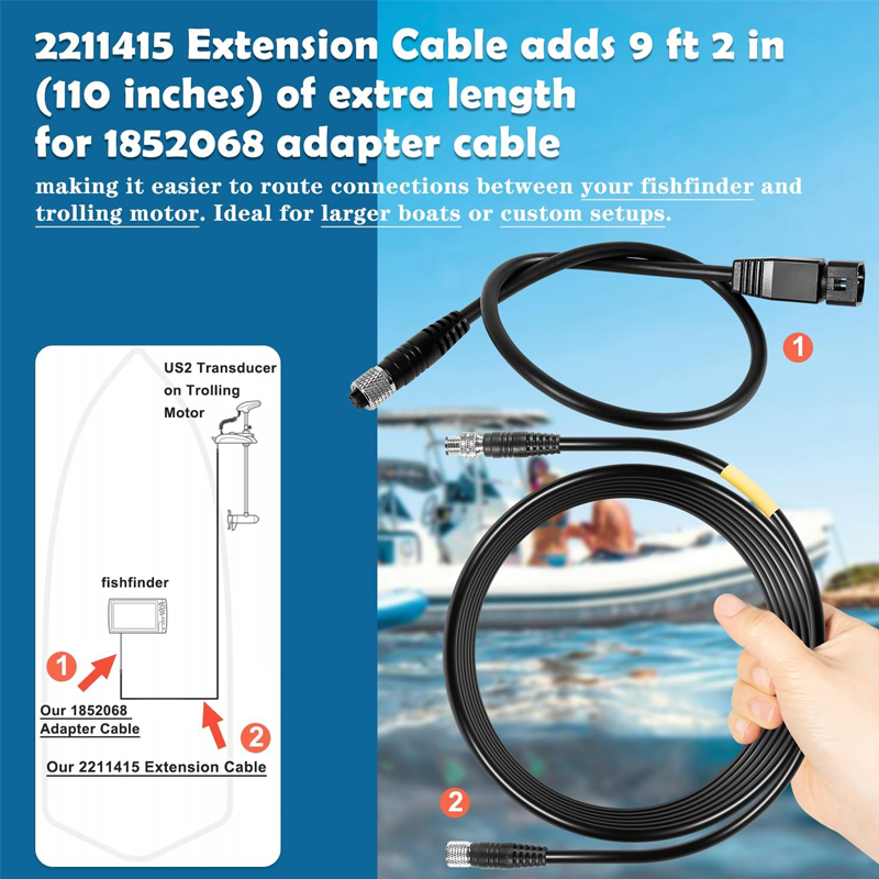 1852068 MKR-US2-8 7ピンアダプターケーブル - Fish Finder Cable のレビューと価格
