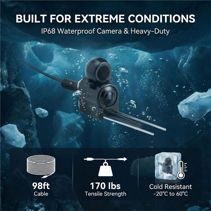 A64T-水中釣り用探知カメラ：220 ° 広角レンズ/携帯 - Fish Finder Portable のレビューと価格