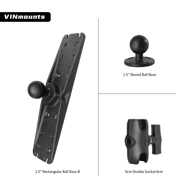 アルミニウム製魚群探知機マウント、1.5インチCサイズ（38 - Fish Finder Mount のレビューと価格